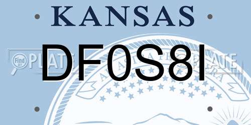 DF0S8I Kansas License Plate