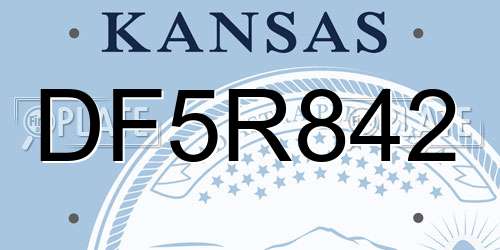 DF5R842 Kansas License Plate