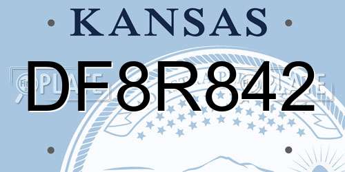 DF8R842 Kansas License Plate