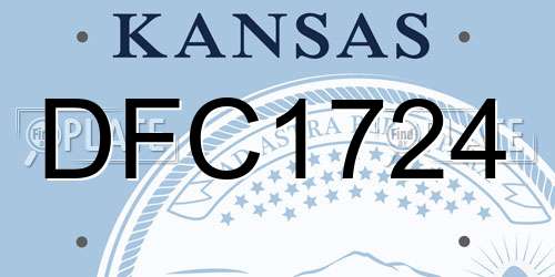 DFC1724 Kansas License Plate