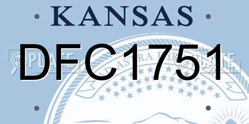 DFC1751 Kansas License Plate