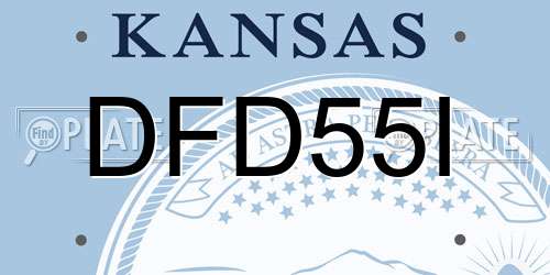 DFD55I Kansas License Plate