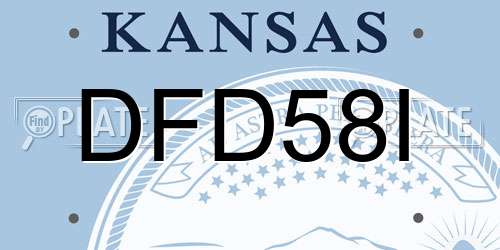 DFD58I Kansas License Plate