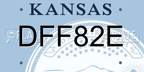 DFF82E Kansas License Plate