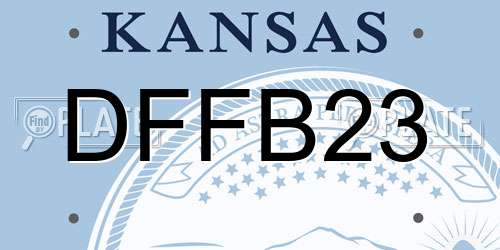 DFFB23 Kansas License Plate