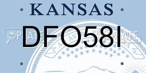 DFO58I Kansas License Plate