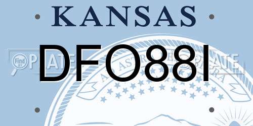 DFO88I Kansas License Plate