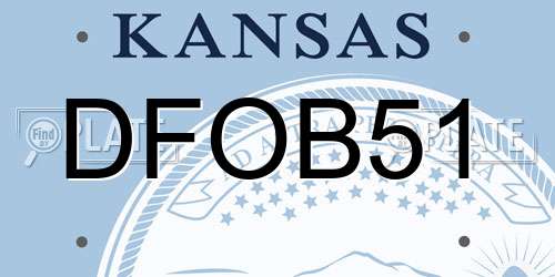 DFOB51 Kansas License Plate