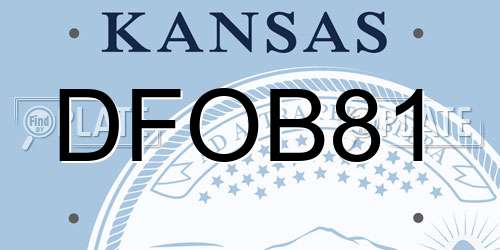 DFOB81 Kansas License Plate