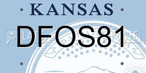 DFOS81 Kansas License Plate