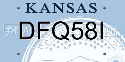 DFQ58I Kansas License Plate
