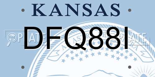 DFQ88I Kansas License Plate