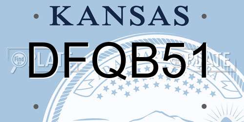 DFQB51 Kansas License Plate