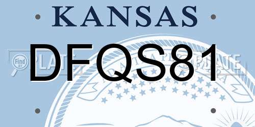 DFQS81 Kansas License Plate