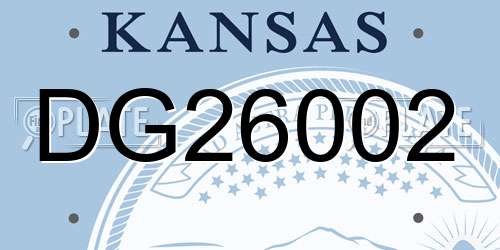 DG26002 Kansas License Plate