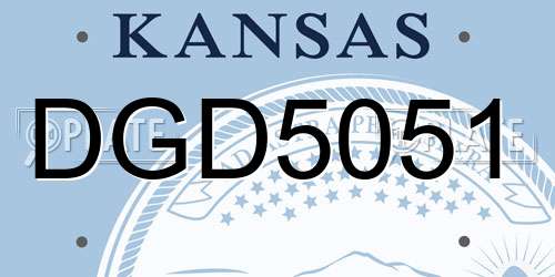 DGD5051 Kansas License Plate