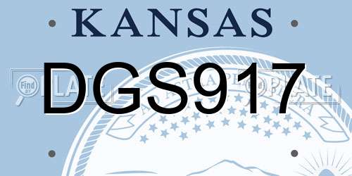 DGS917 Kansas License Plate