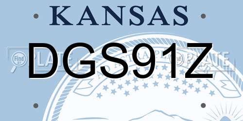 DGS91Z Kansas License Plate