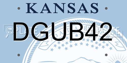 DGUB42 Kansas License Plate