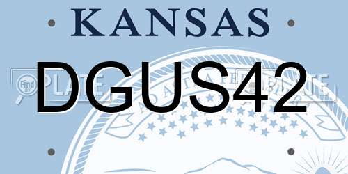 DGUS42 Kansas License Plate