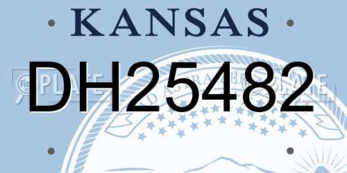 DH25482 Kansas License Plate