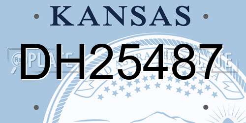 DH25487 Kansas License Plate