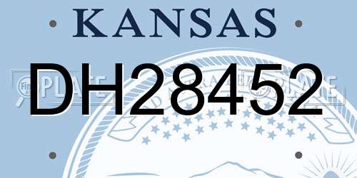 DH28452 Kansas License Plate