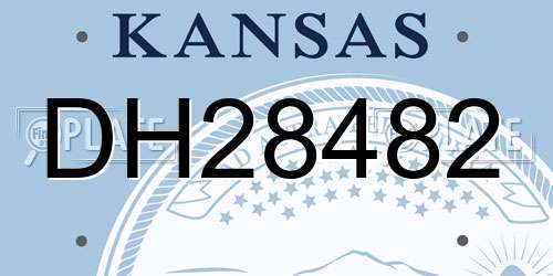 DH28482 Kansas License Plate
