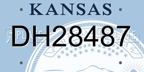 DH28487 Kansas License Plate