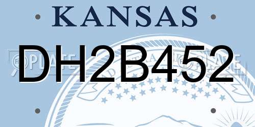 DH2B452 Kansas License Plate