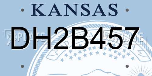 DH2B457 Kansas License Plate