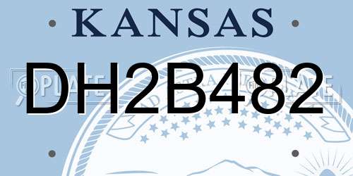 DH2B482 Kansas License Plate