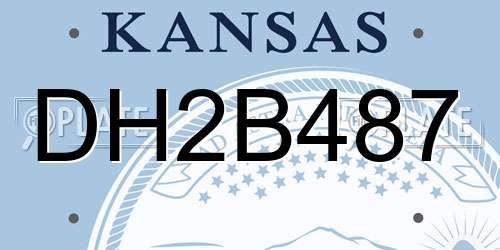 DH2B487 Kansas License Plate