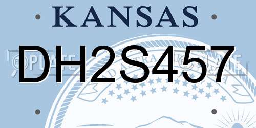 DH2S457 Kansas License Plate