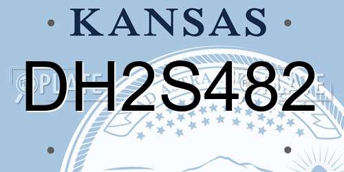 DH2S482 Kansas License Plate