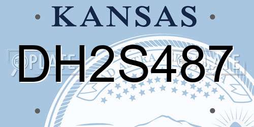 DH2S487 Kansas License Plate