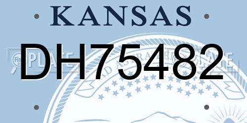 DH75482 Kansas License Plate