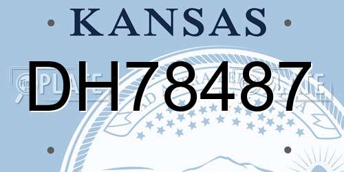 DH78487 Kansas License Plate