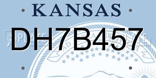 DH7B457 Kansas License Plate