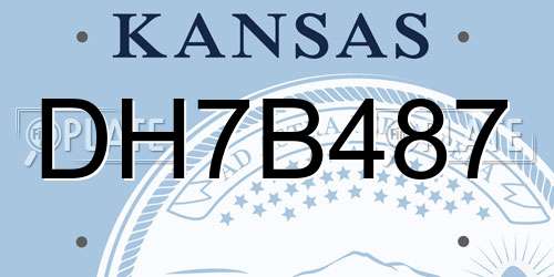 DH7B487 Kansas License Plate