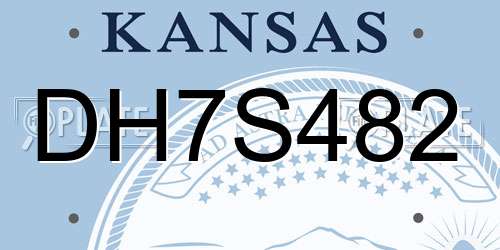 DH7S482 Kansas License Plate