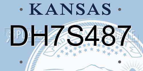 DH7S487 Kansas License Plate