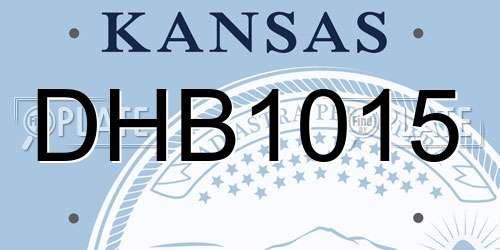 DHB1015 Kansas License Plate
