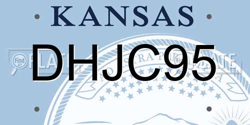 DHJC95 Kansas License Plate