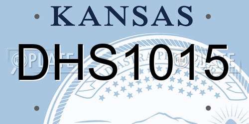 DHS1015 Kansas License Plate