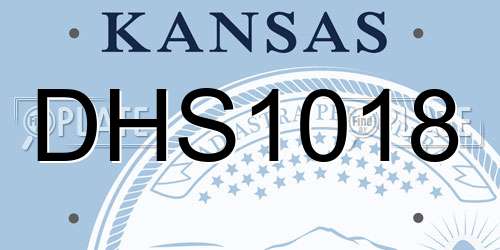 DHS1018 Kansas License Plate