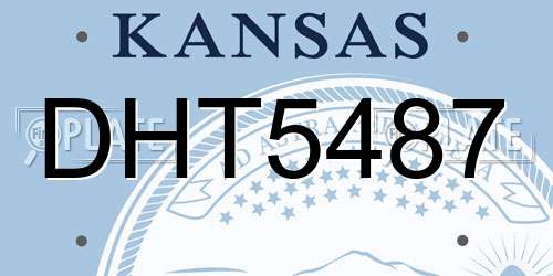 DHT5487 Kansas License Plate