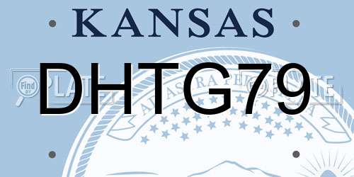 DHTG79 Kansas License Plate