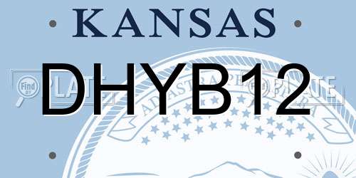 DHYB12 Kansas License Plate