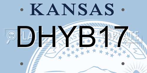 DHYB17 Kansas License Plate